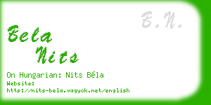 bela nits business card
